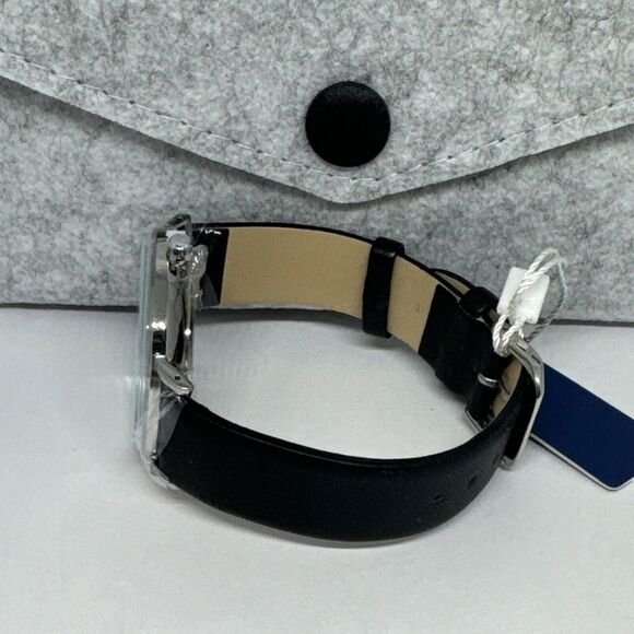 Jedir Men's Black Leather Analog White Dial Quartz Chronometer Watch JNA59 - Picture 8 of 12